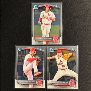 2025 Bowman - Chrome 1st Prospects - St Louis Cardinals - Lot of 3